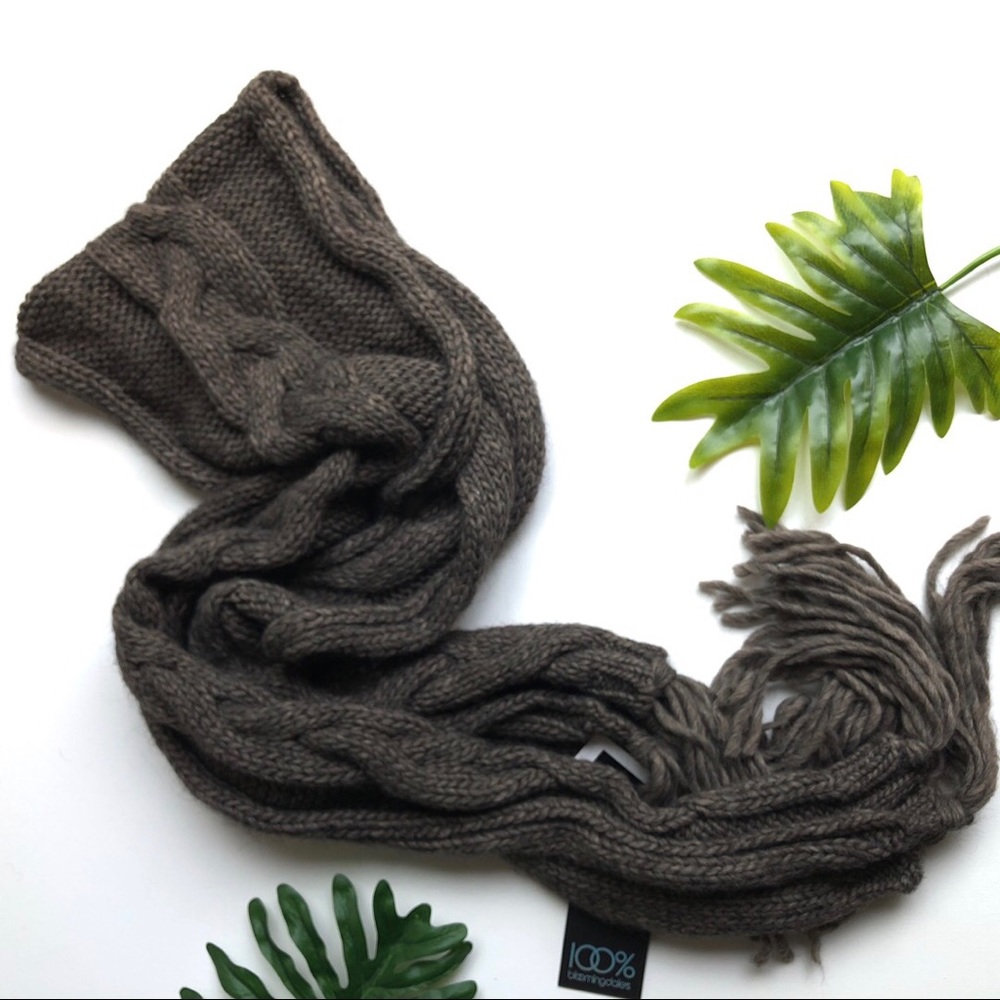 Echo Bloomingdales Wool Blend Cable Knit Scarf - Picture 1 of 7